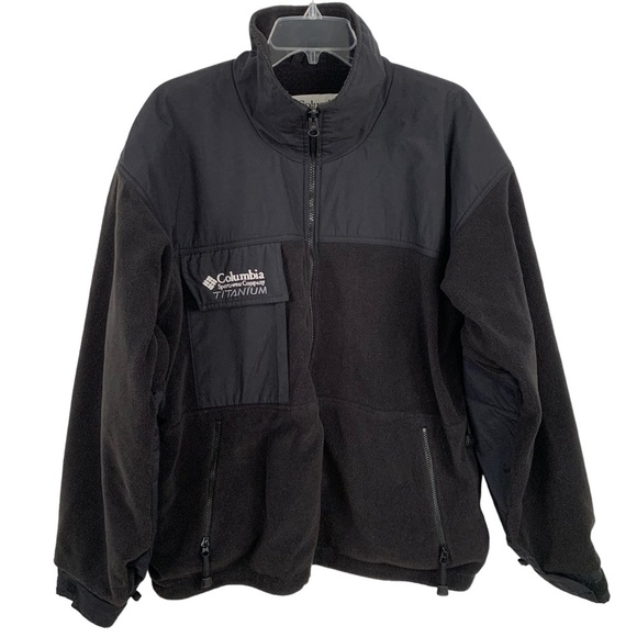 Columbia Other - Columbia Full Zip Titanium Omni Stop Windproof Black Fleece Jacket Unisex L
